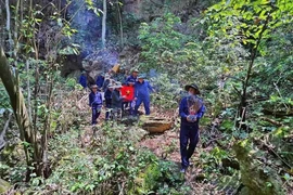The recovered remains have been brought to the Memorial House dedicated to President Ho Chi Minh and Vietnamese martyrs in Phon Sa Van town, Xiangkhouang province of Laos. (Photo: VNA)