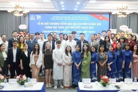 Delegates at the launch of a specialised programme in teaching Vietnamese as a foreign language in 2025 at the University of Languages and International Studies under Vietnam National University, Hanoi (ULIS – VNU). (Photo: Nhandan.vn)