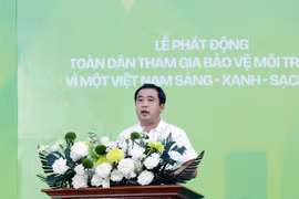 Acting Minister of Agriculture and Environment Do Duc Thang speaks at the launching ceremony (Photo: VNA)