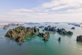 Ha Long Bay, located in northeast Vietnam, is beloved for its blue waters and spread of limestone islands - all occupied by tropical trees and wildlife. (Photo: VNA)