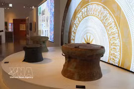 Dak Lak is home to 13 bronze drums, the largest number ever discovered in the Central Highlands. Dating back 2,000–2,500 years, they are relics of the ancient Viet people. (Photo: VNA)