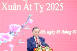 Party General Secretary To Lam speaks at the meeting. (Photo: VNA)