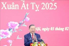 Party General Secretary To Lam speaks at the meeting. (Photo: VNA)