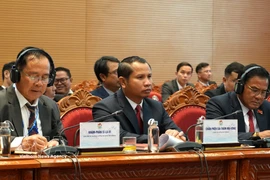 Lao delegates attend the conference. (Photo: VNA)