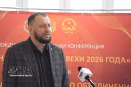 Dr. Anton Bredikhin, Doctor of Historical Sciences, speaks in an interview with a Vietnam News Agency correspondent in Russia. (Photo: VNA)