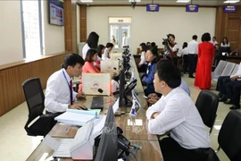 Civil servants and citizens at the Ninh Binh provincial Public Administrative Service Centre. (Photo: VNA)