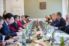 Vice NA Chairwoman Nguyen Thi Thanh meets with President of Senate of the Czech Parliament Milos Vystrcil on September 19. (Photo: Senat.cz)