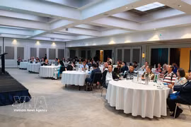 A view of Vietnam Airlines' 2026 kick-off event in Sydney on March 19 evening. (Photo: VNA)