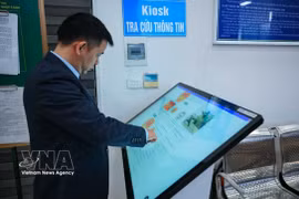 A view of a smart border-gate model at the No. II Kim Thanh international road border gate in Lao Cai province. (Photo: VNA)