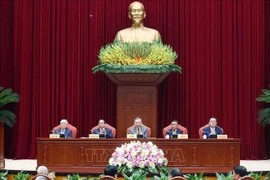 Party General Secretary To Lam and other leaders at the gathering. (Photo: VNA)