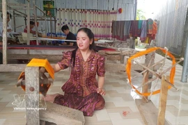 Brocade weaving is a cultural lifeblood for the Khmer community in the Bay Nui (seven-mountain) area of An Giang. (Photo: VNA)