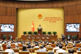 A plenary discussion of the first extraordinary session of the 16th National Assembly (Photo: VNA)