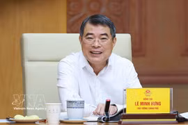 Prime Minister Le Minh Hung speaks at the working session with the Ministry of Science and Technology in Hanoi on April 22, 2026. (Photo: VNA)