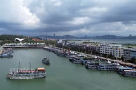 Ha Long Bay tourist boats at Tuan Chau International Passenger Port (Photo: VNA)