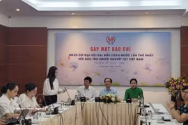 A view of the Association in Support of Vietnamese Handicapped's press briefing in Hanoi on May 15, 2026. (Photo: VNA)