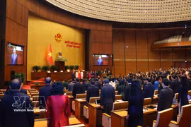 The swearing-in ceremony of President To Lam in Hanoi on April 7 (Photo: VNA)