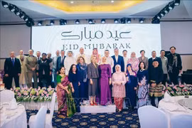 Delegates at the Eid al-Fitr celebration in Hanoi on March 31 (Photo: VNA)