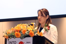 JNTO Chief Representative in Vietnam Matsumoto Fumi speaks at the event (Photo: VNA)