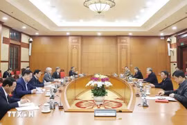 At the meeting of the Party Central Committee's Politburo and Secretariat on February 14. (Photo: VNA)