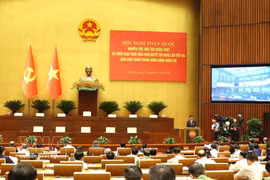 The national conference held on April 13 to study, disseminate and implement the resolution of the second session of the 14th Party Central Committee (Photo: VNA)