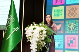 Deputy Foreign Minister Le Thi Thu Hang addresses the ceremony on September 23. (Photo: VNA)