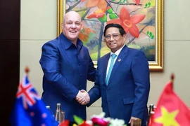 Prime Minister Pham Minh Chinh (R) and New Zealand Prime Minister Christopher Luxon. (Photo: VNA)