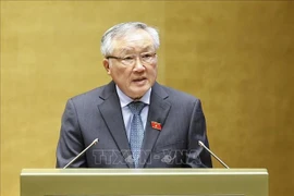 Permanent Deputy Prime Minister Nguyen Hoa Binh speaks at the National Assembly meeting on December 3. (Photo: VNA)