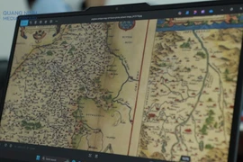 A digitised French-language document. (Photo: baoquangninh.vn)