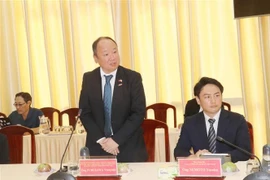 Furusawa Yasuyuki, General Director of AEON Vietnam Company Limited, speaks at a meeting with Can Tho city's leaders. (Photo: VNA)