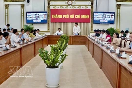 Leaders of Ho Chi Minh City agencies meet on February 28 to prepare for the IUU fishing inspection team from the European Commission. (Photo: VNA)
