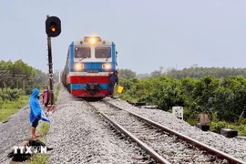 The North-South railway crossing Quang Tri province (Photo: VNA)