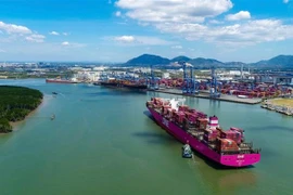 The ONE EAGLE vessel is part of a new service route operated by the Premier Alliance at Tan Cang-Cai Mep International Terminal. (Photo: VNA)