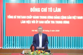 Party General Secretary To Lam speaks at the working session with the Party Central Committee’s Inspection Commission on March 5. (Photo: VNA)