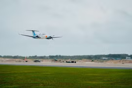 The first calibration flight on the second runway at Phu Quoc International Airport is completed successfully on July 27. (Photo: caa.gov.vn)