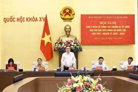 NA Chairman Tran Thanh Man speaks at the conference (Photo: VNA)