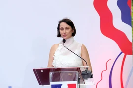 French Consul General in HCM City Emmanuelle Pavillon-Grosser speaks at the ceremony marking France’s Bastille Day. (Photo: VNA)