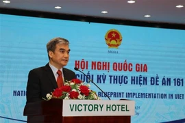 Luu Quang Tuan, Director of the Ministry of Home Affairs’ Department of International Cooperation, speaks at the national conference on August 15. (Photo: VNA)