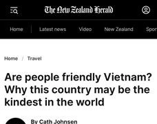 The articles by journalist Cath Johnsen on New Zealand Herald. (Photo: VNA broadcasts)