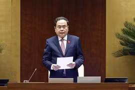 NA Chairman Tran Thanh Man speaks at the session. (Photo: VNA)