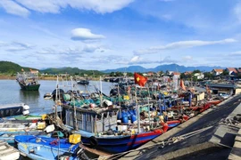 Fishing boats in Quang Duc commune of Quang Ninh province (Photo: VNA)