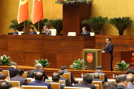 Prime Minister Pham Minh Chinh speaks at the national conference. (Photo: VNA)