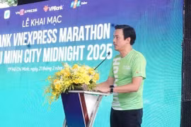 Deputy Director of the municipal Department of Culture and Sports Nguyen Nam Nhan speaks at the event. (Photo: VNA)