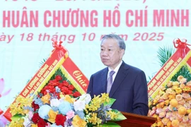 Party General Secretary To Lam delivers speech at the meeting. (Photo: VNA)