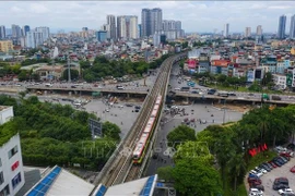 Nhon - Hanoi Station urban railway in Hanoi (Photo: VNA)