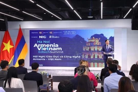 Deputy Prime Minister Tran Hong Ha speaks at the 2025 Armenia – Vietnam Education & Technology Summit on September 23. (Photo: VNA)