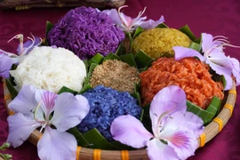 Five-coloured sticky rice encapsulates the essence of the land and skies of Muong Lo in Lao Cai province. (Photo: VNA)