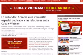 A screenshot of the sub-web (Photo: VNA)