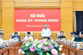 Party General Secretary To Lam addresses the Central Military Commission's meeting in Hanoi on March 30. (Photo: VNA)