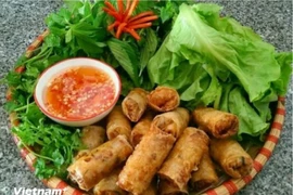 A dish of Vietnamese fried spring rolls (Photo: VNA)