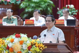 PM Pham Minh Chinh speaks at the meeting (Photo: VNA)
